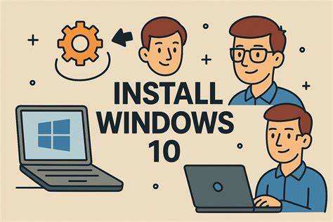 A laptop computer screen displaying the steps to install software.
