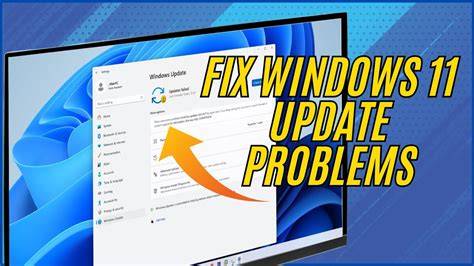 A person looking concerned while troubleshooting Windows 11 upgrade issues on a computer.