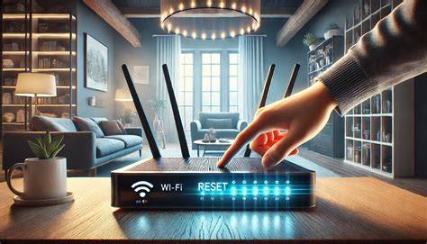 A person is restarting a Wi-Fi router by unplugging it from the power source.
