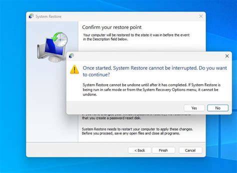 A user troubleshooting system restore issues on their Windows computer