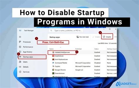 A hand using a laptop to disable startup programs in Windows 11.