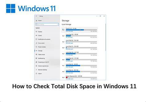 A user checking disk space on their Windows 11 laptop in a home office.