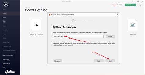 A person is engaged in a step-by-step process to activate software on their computer.
