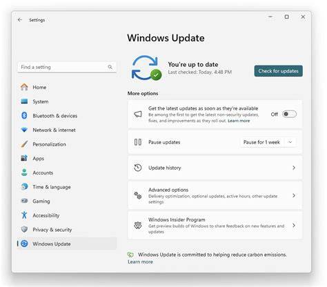 A close-up of a user navigating the Windows 11 update settings.