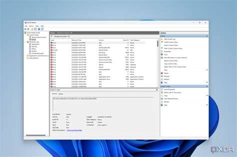 A user studying error logs on their Windows 11 laptop.